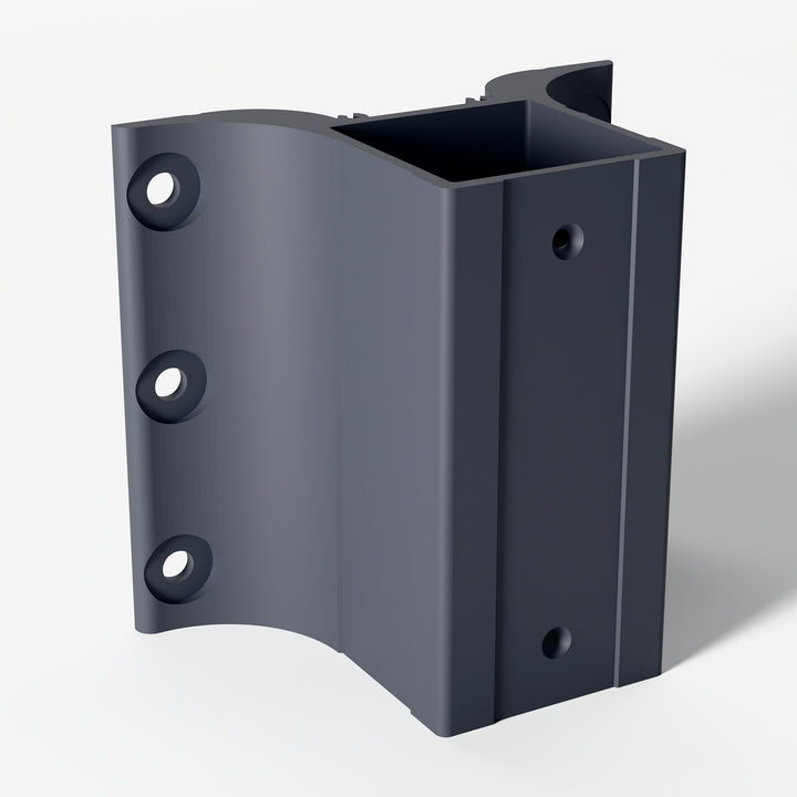 Keylink 2-1/2 in fascia mount line post bracket in Satin Storm