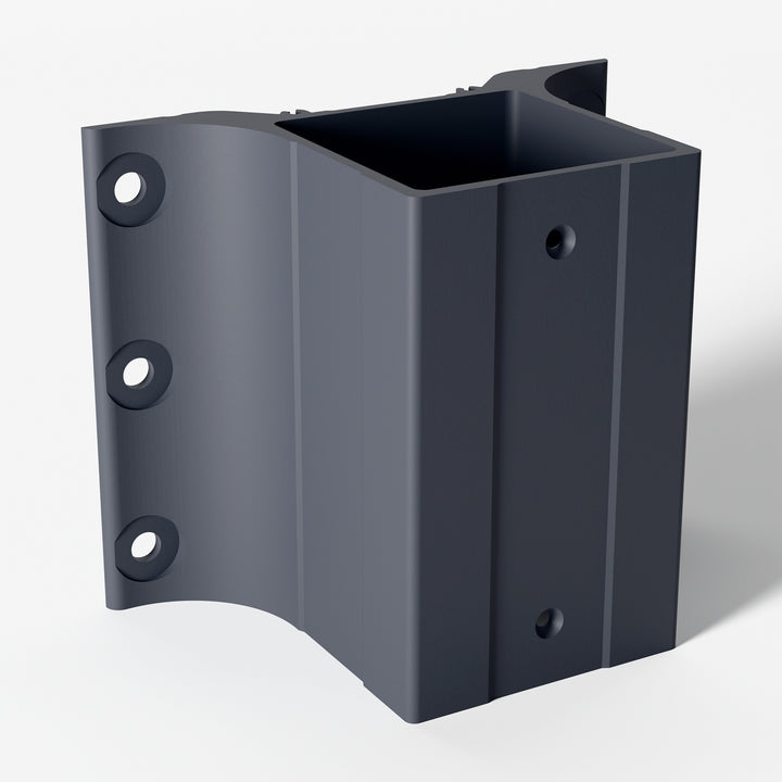 Keylink 3-1/4 in fascia mount line post bracket in Satin Storm