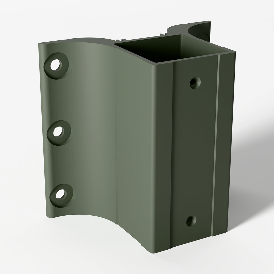 Keylink 2-1/2 in fascia mount line post bracket in Satin Willow
