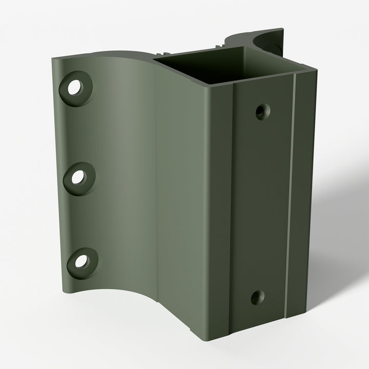 Keylink 2-1/2 in fascia mount line post bracket in Satin Willow