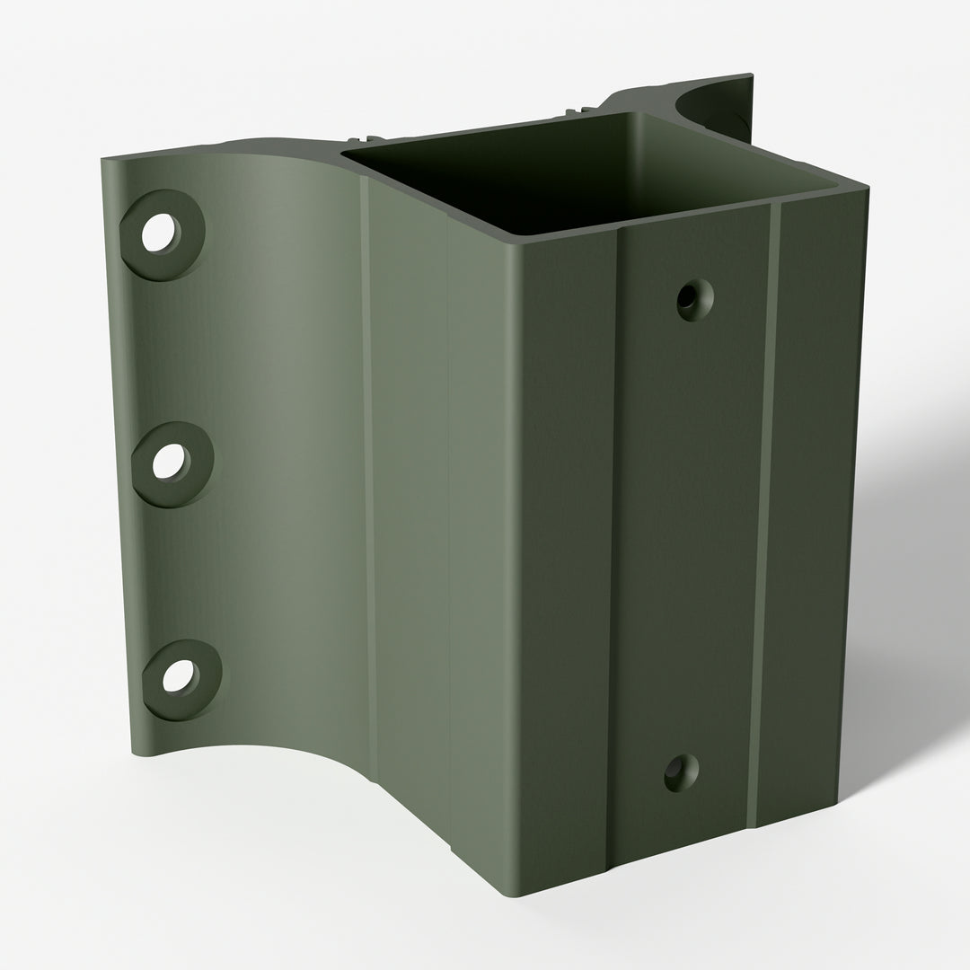 Keylink 3-1/4 in fascia mount line post bracket in Satin Willow