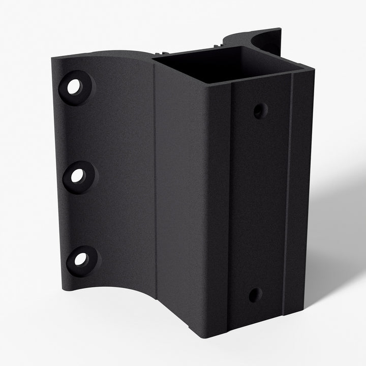 Keylink 2-1/2 in fascia mount line post bracket in Textured Black