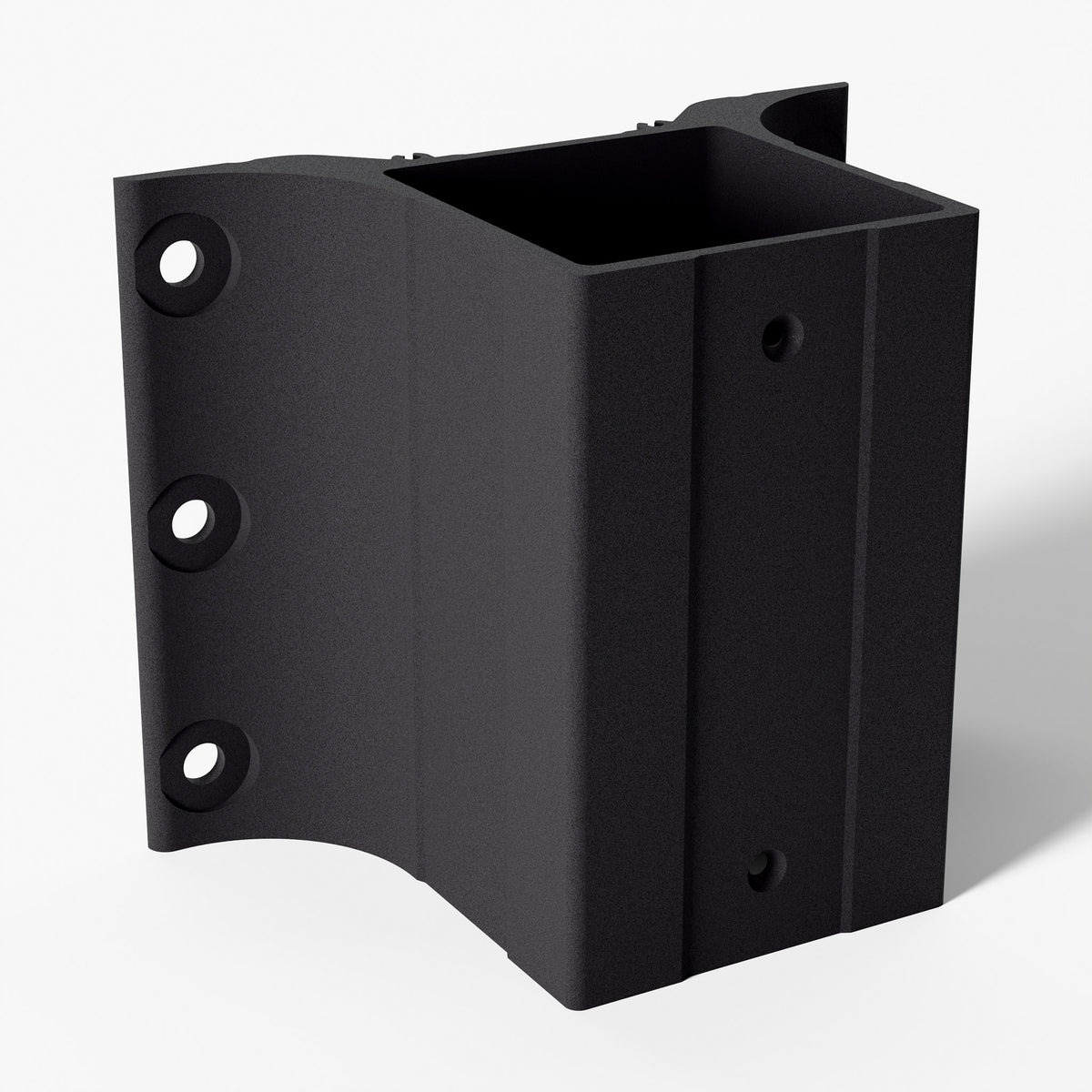 Keylink 3-1/4 in fascia mount line post bracket in Textured Black