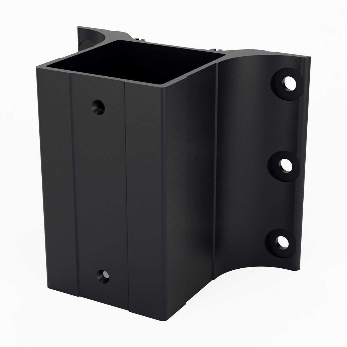 Keylink 3-1/4 in fascia mount line post bracket in Textured Black