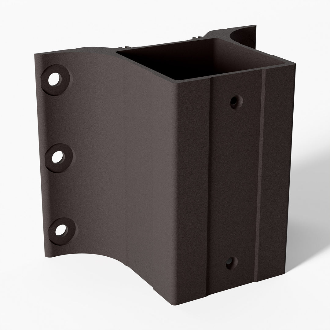 Keylink 3-1/4 in fascia mount line post bracket in Textured Bronze