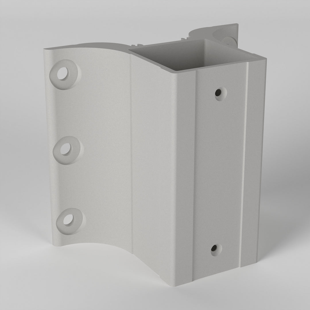 Keylink 2-1/2 in fascia mount line post bracket in Textured White