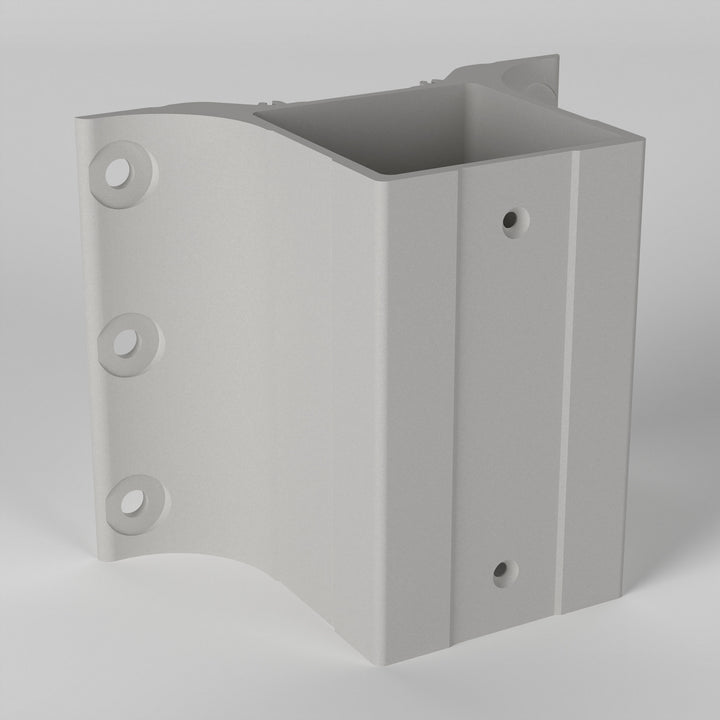 Keylink 3-1/4 in fascia mount line post bracket in Textured White