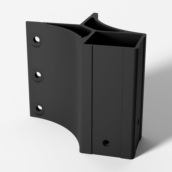 Keylink 2-1/2 in fascia mount outside corner bracket in Matte Black