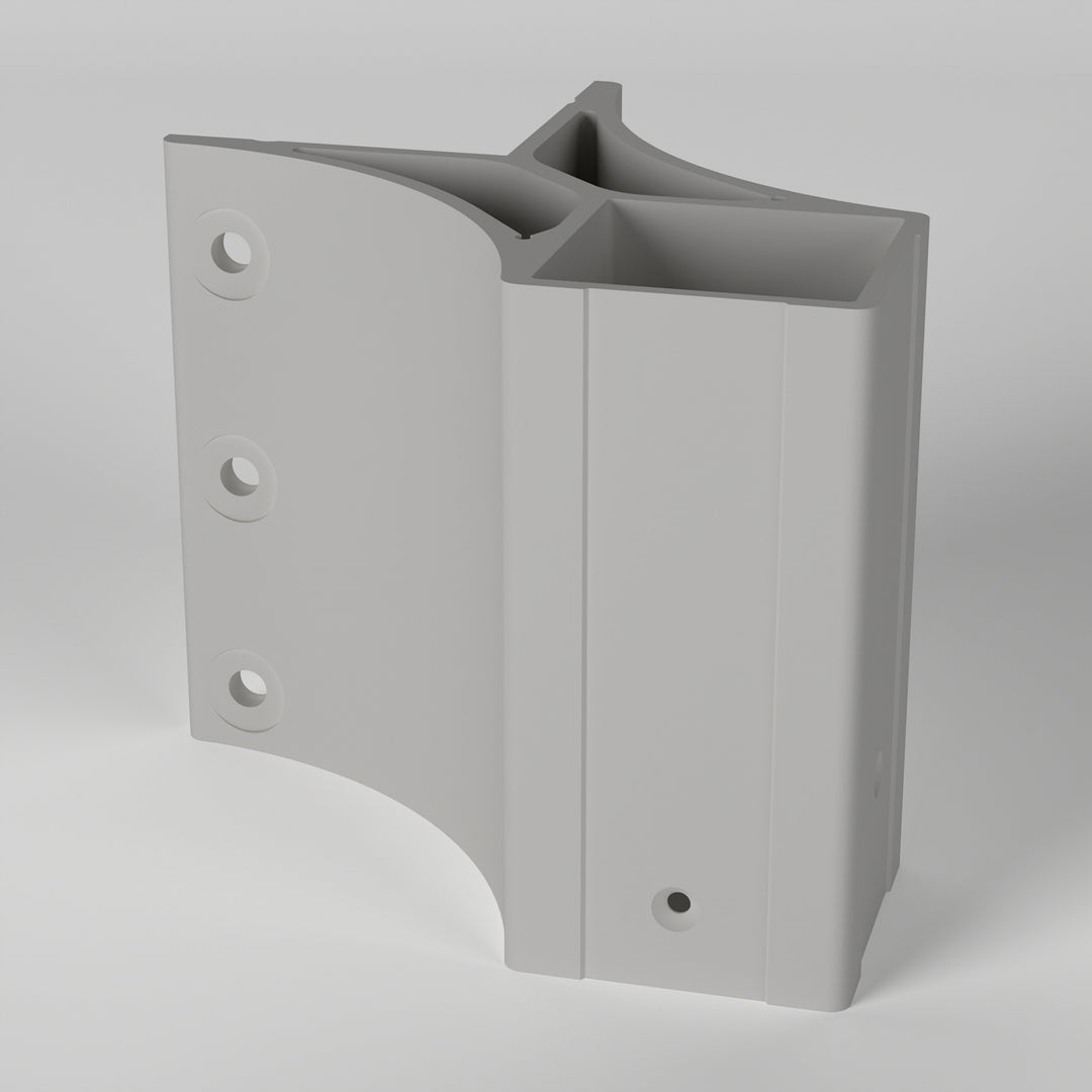 Keylink 2-1/2 in fascia mount outside corner bracket in Matte White