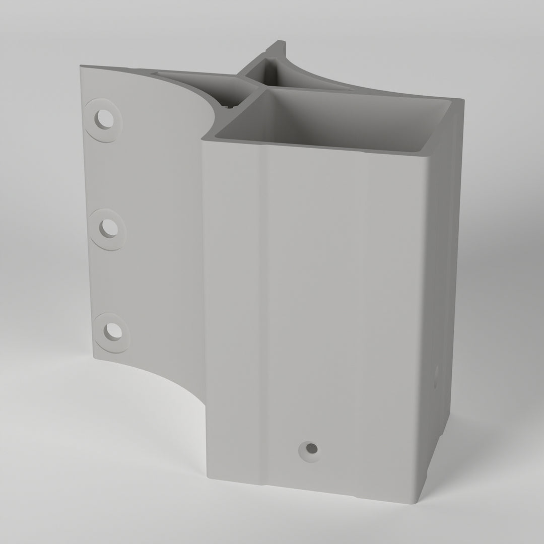 Keylink 3-1/4 in fascia mount outside corner bracket in Matte White