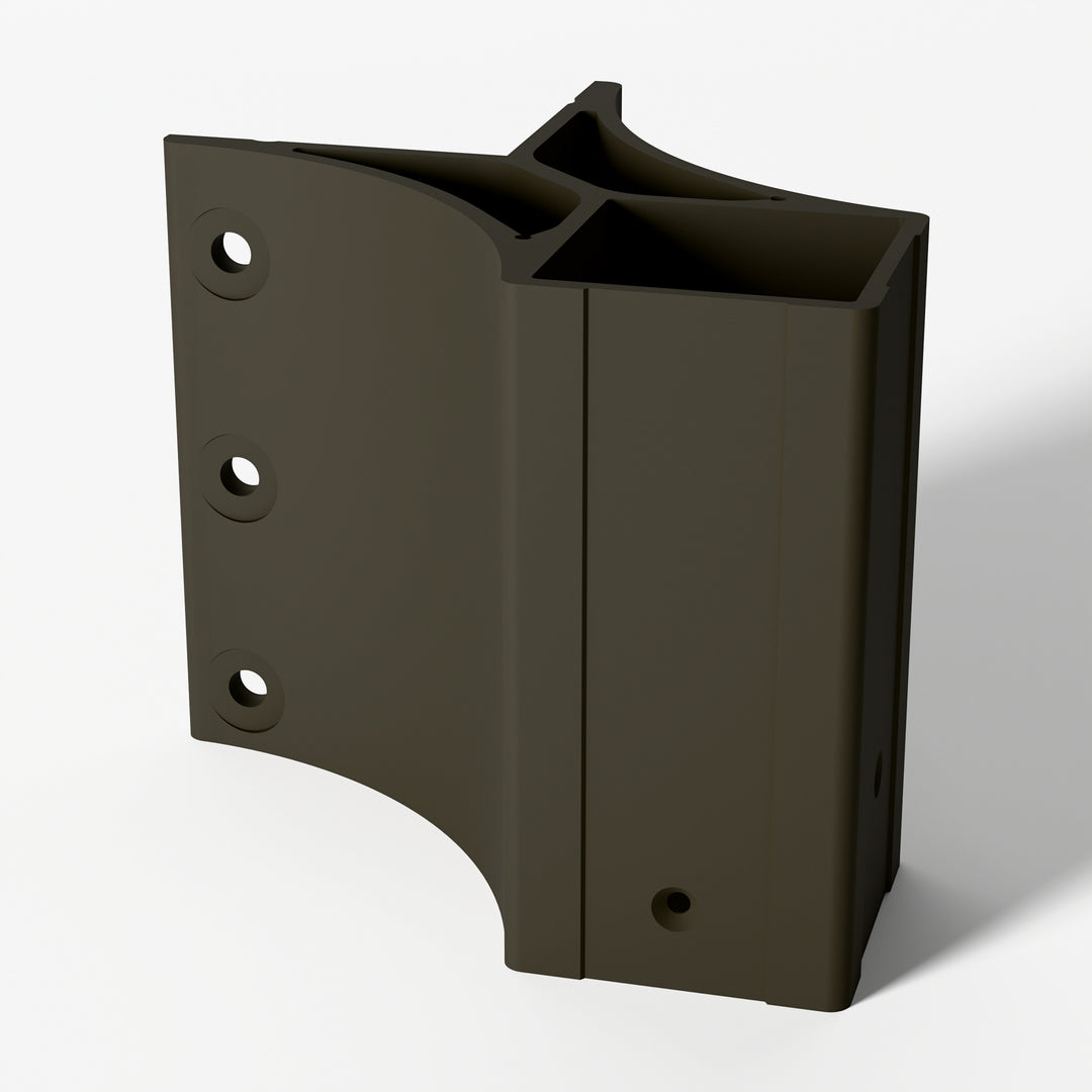 Keylink 2-1/2 in fascia mount outside corner bracket in Oil Rubbed Bronze