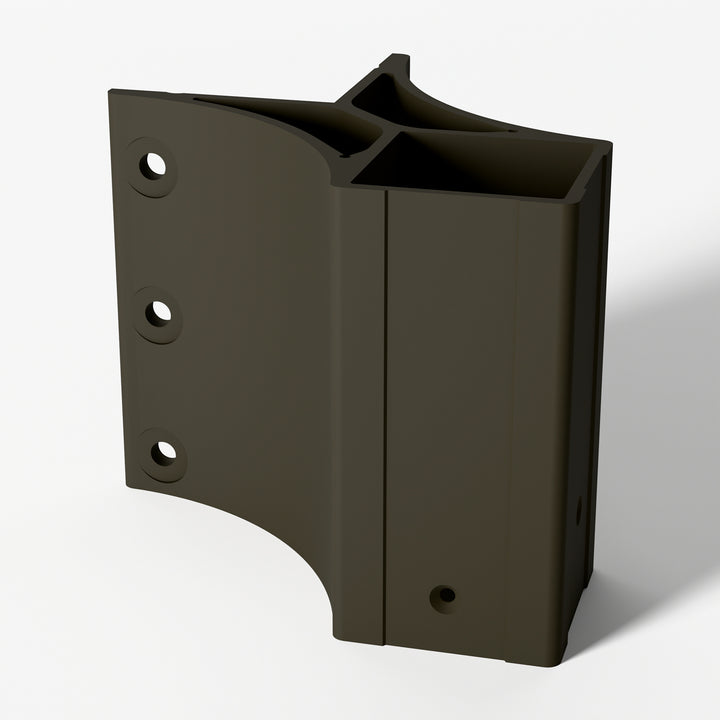 Keylink 2-1/2 in fascia mount outside corner bracket in Oil Rubbed Bronze