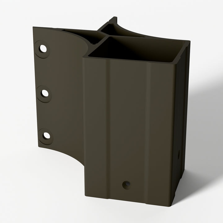 Keylink 3-1/4 in fascia mount outside corner bracket in Oil Rubbed Bronze