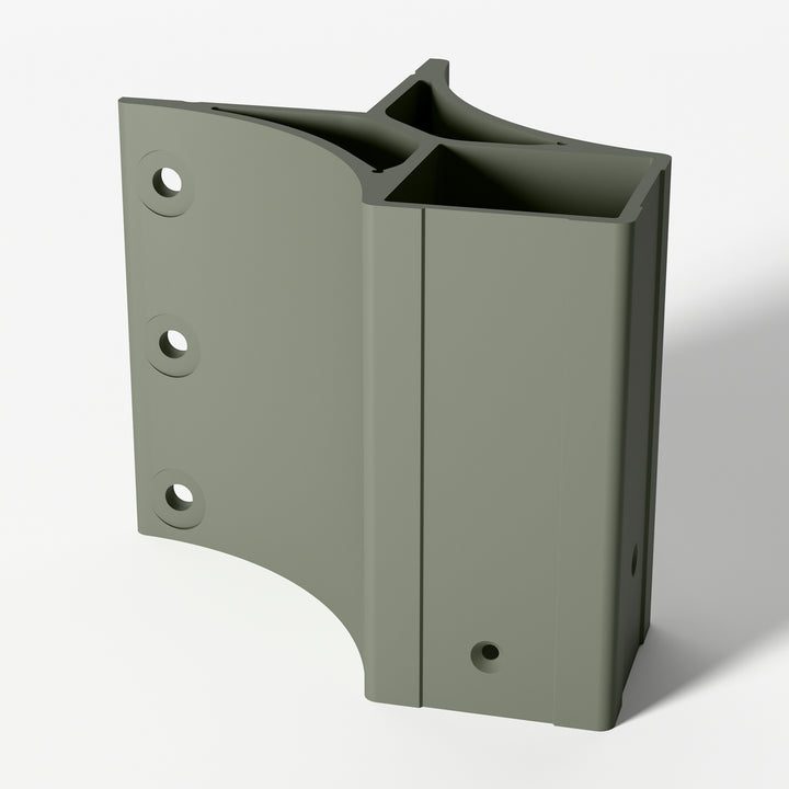 Keylink 2-1/2 in fascia mount outside corner bracket in Satin Smoke