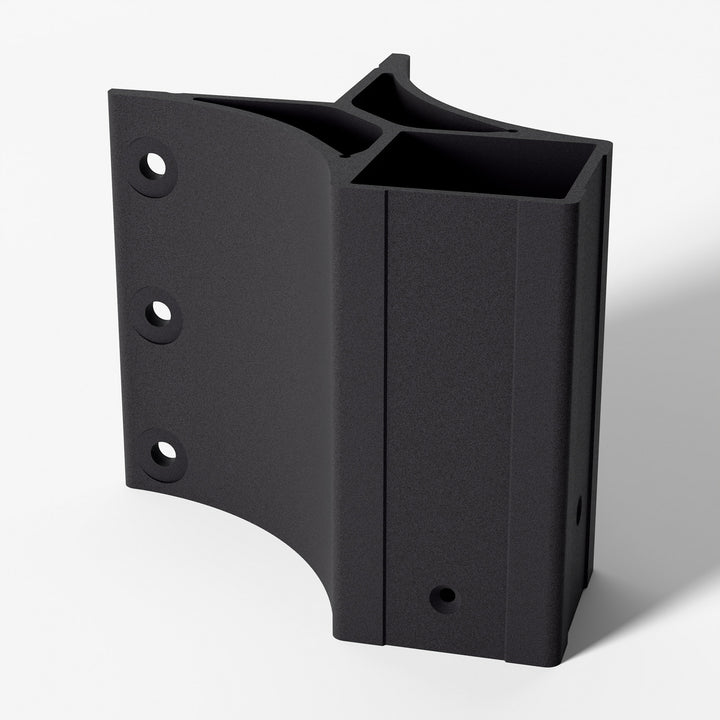 Keylink 2-1/2 in fascia mount outside corner bracket in Textured Black