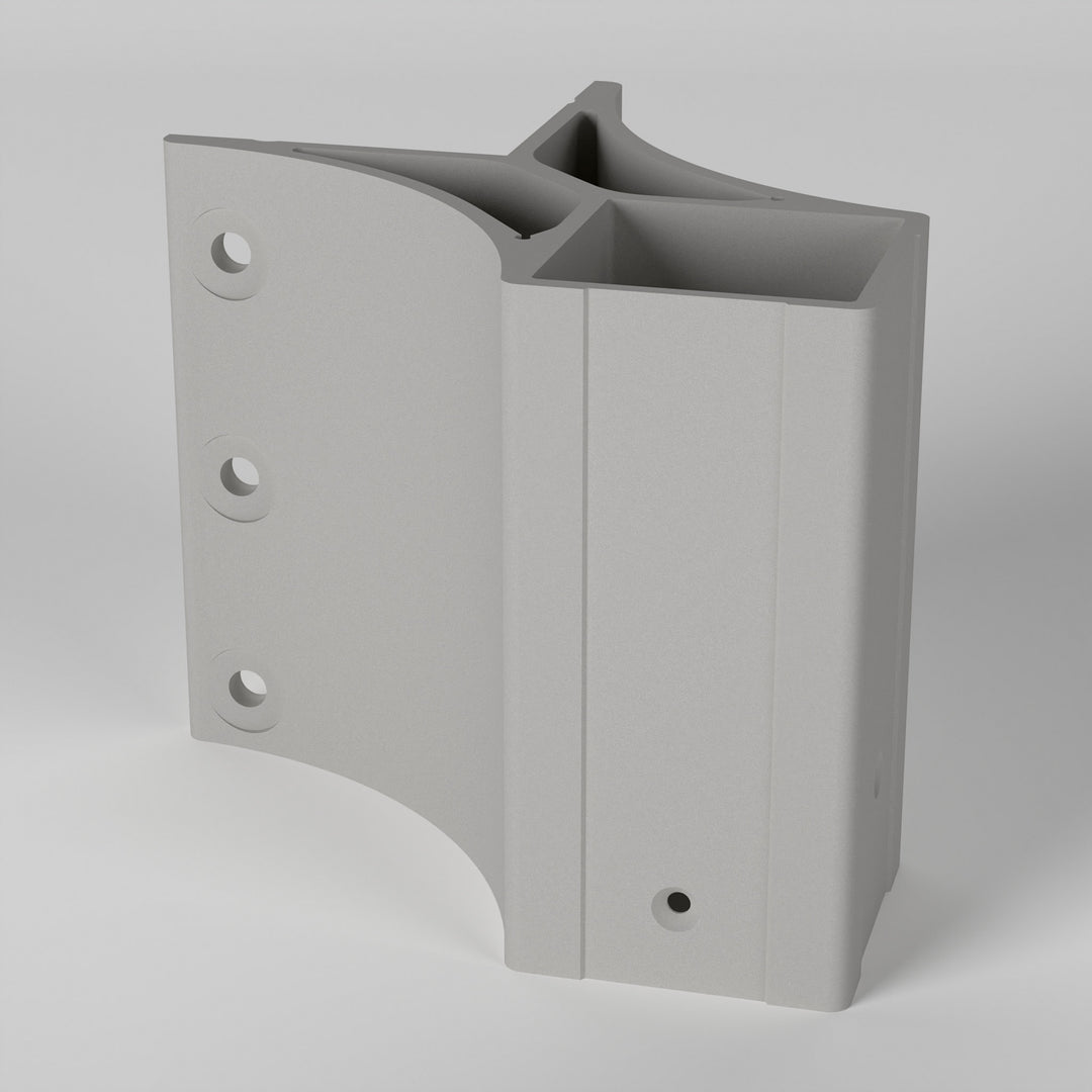 Keylink 2-1/2 in fascia mount outside corner bracket in Textured White