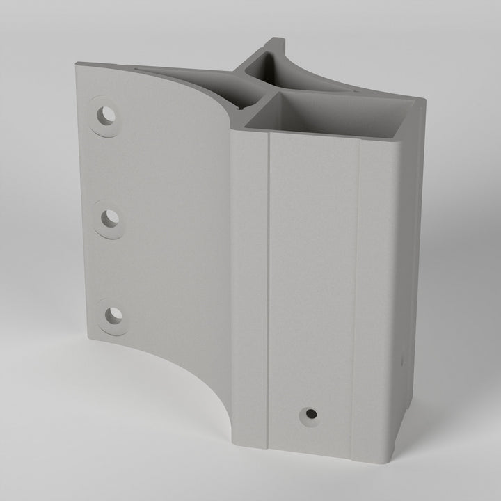 Keylink 2-1/2 in fascia mount outside corner bracket in Textured White