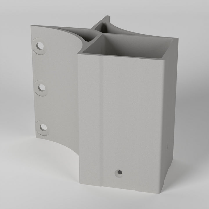 Keylink 3-1/4 in fascia mount outside corner bracket in Textured White