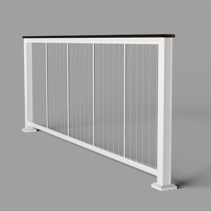 Keylink Matte White / 36" / 6' Level Keylink Chesapeake Series Vertical Cable Drink Railing
