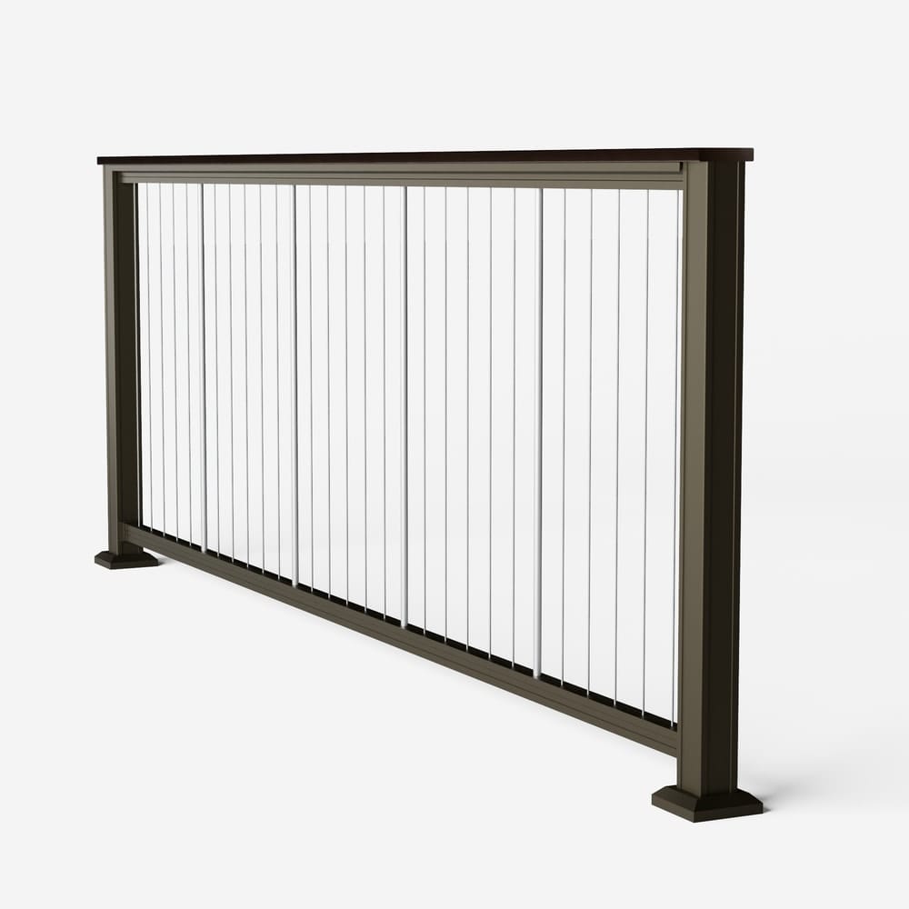 Keylink Oil Rubbed Bronze / 36" / 6' Level Keylink Chesapeake Series Vertical Cable Drink Railing