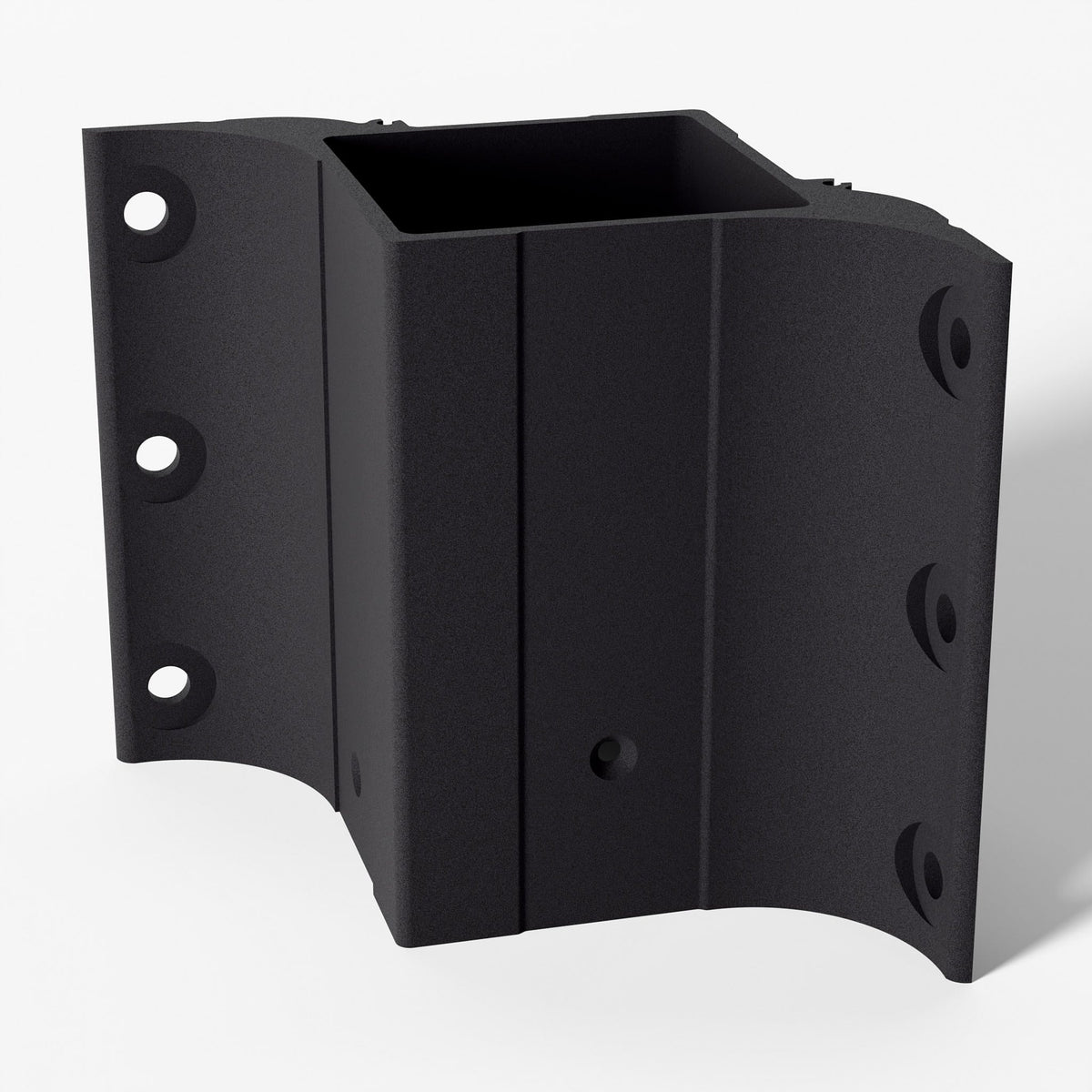 Keylink Railing Hardware Textured Black / 3-1/4" / Inside Corner Keylink Fascia Mount Post Brackets