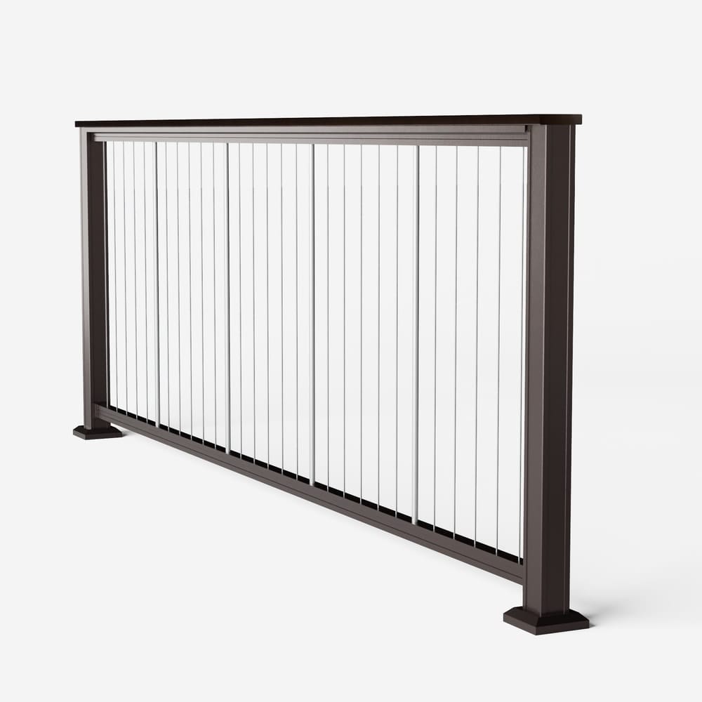 Keylink Textured Bronze / 36" / 6' Level Keylink Chesapeake Series Vertical Cable Drink Railing