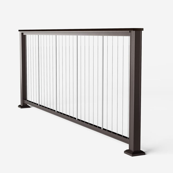 Keylink Textured Bronze / 36" / 6' Level Keylink Chesapeake Series Vertical Cable Drink Railing