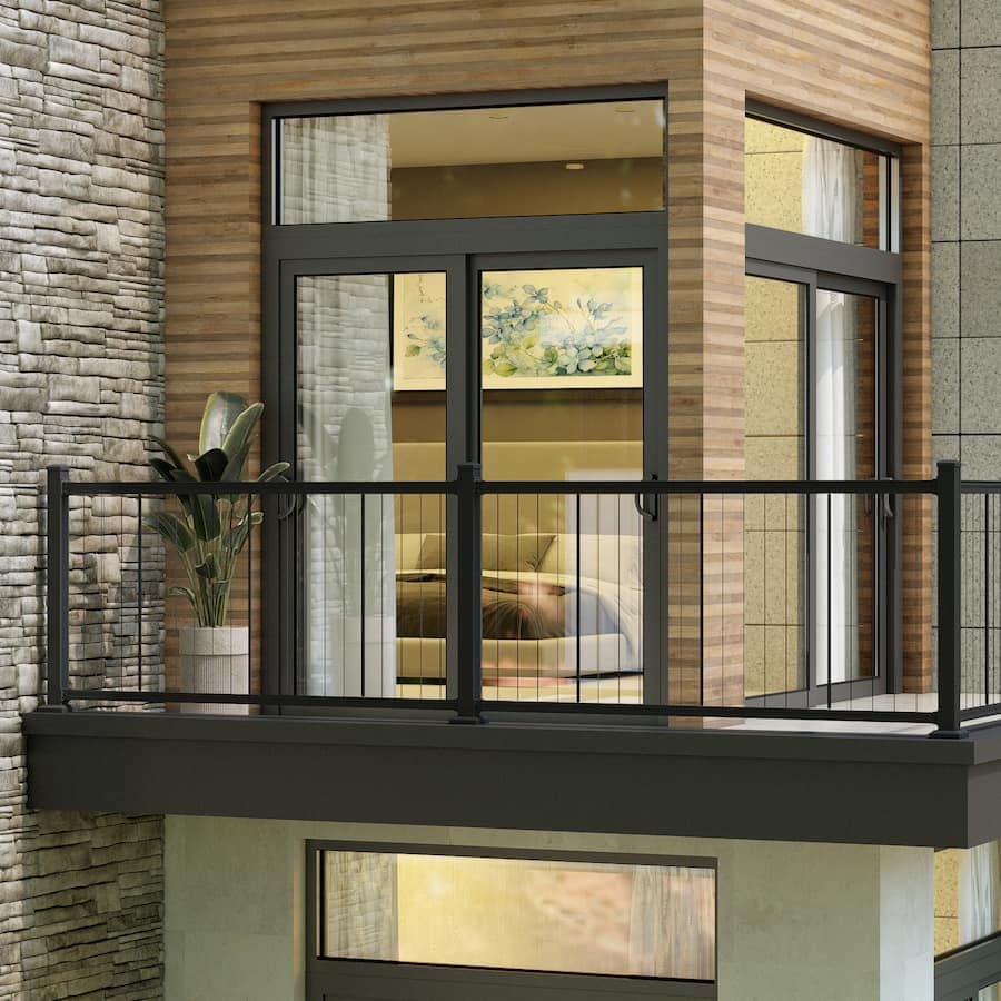 Keylink Vertical Cable Rail Keylink American Series Vertical Cable Railing System (Black Cable)