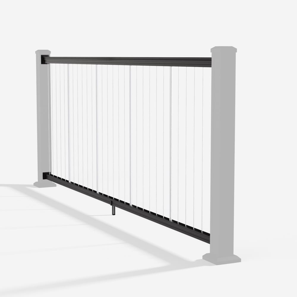 Keylink Vertical Cable Rail Matte Black / 36" / 6&