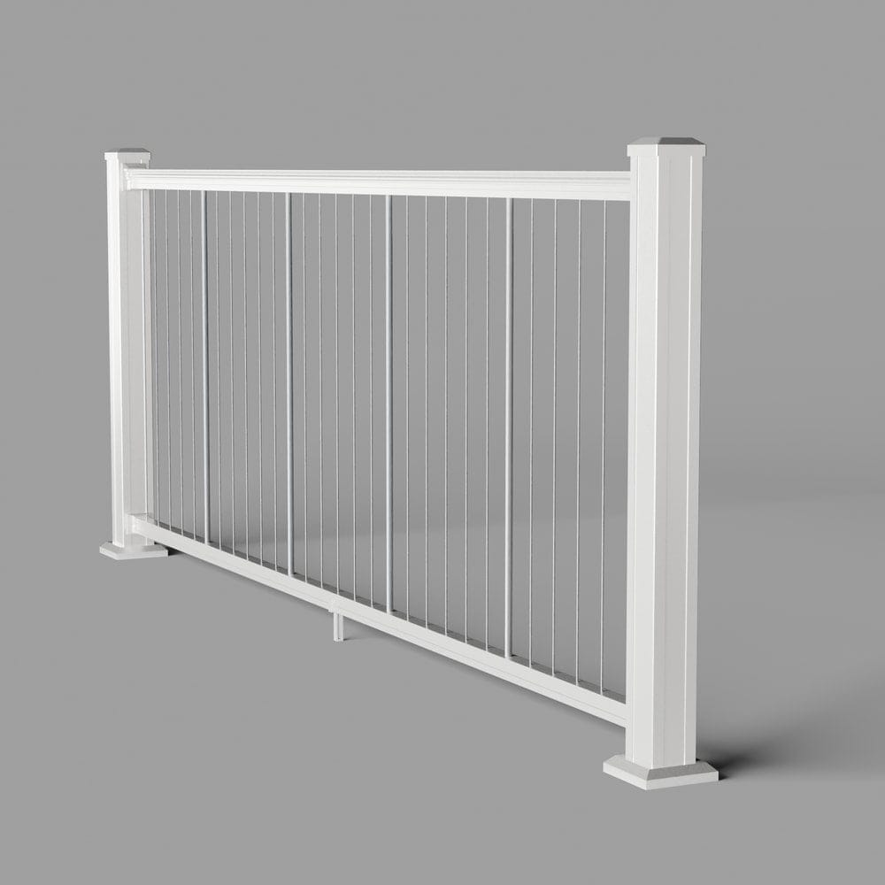 Keylink Vertical Cable Rail Textured White / 36" / 6' Level Keylink American Series Vertical Cable Railing Kit