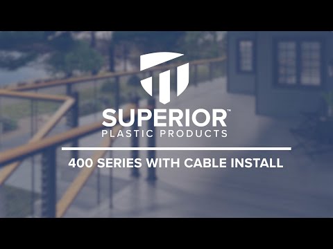 400 Series Horizontal Cable Railing Section - Drink Rail Ready | Superior Outdoor Living