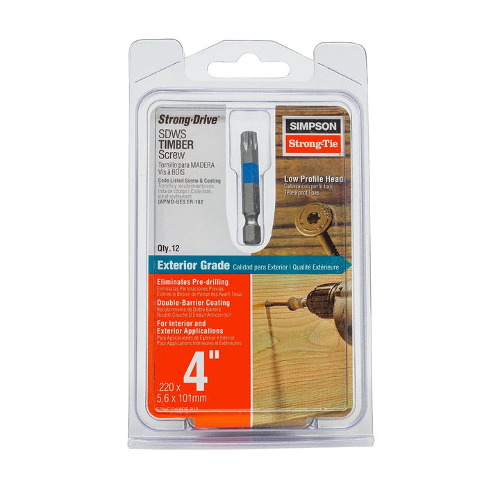 Simpson Strong-Tie 50 Count Simpson SDWS Timber Screw (Exterior Grade) 5/16"x4" 50 Count