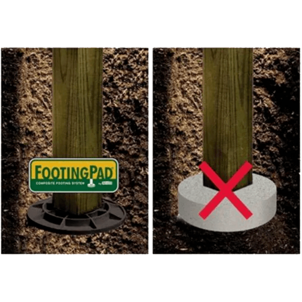 AG-CO Foundation Pad for Structural Post 4 Pack 20" FootingPad - Structural Post Foundation