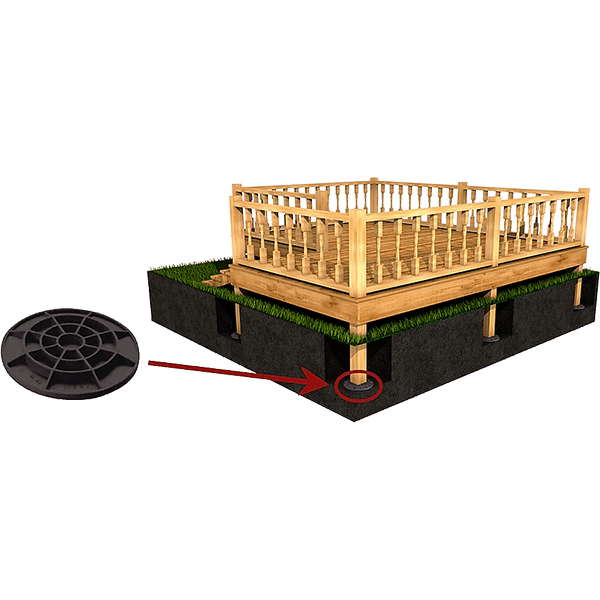 AG-CO Foundation Pad for Structural Post 4 Pack 20" FootingPad - Structural Post Foundation