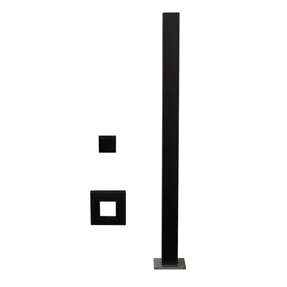 Deckorators 2-1/2" Level Surface Mount Post, Post Cap & Trim Ring | Deckorators