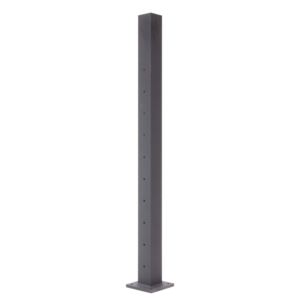 Deckorators Stair Line Post / Textured Black ALX 2-1/2" Horizontal Cable Railing Posts | Deckorators