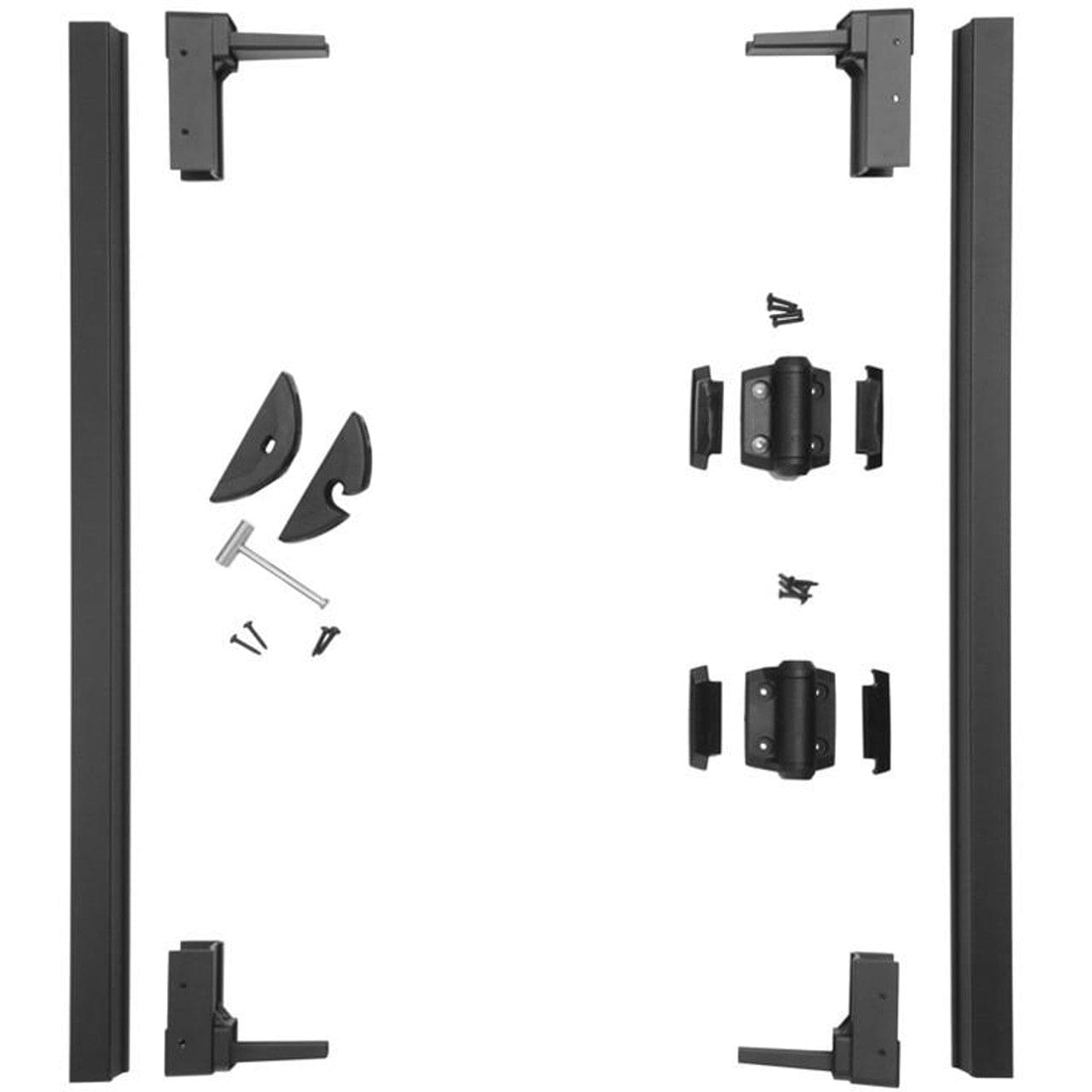 Rapid Rail 36\"H Gate Side Rail Kit in textured black - deck gate