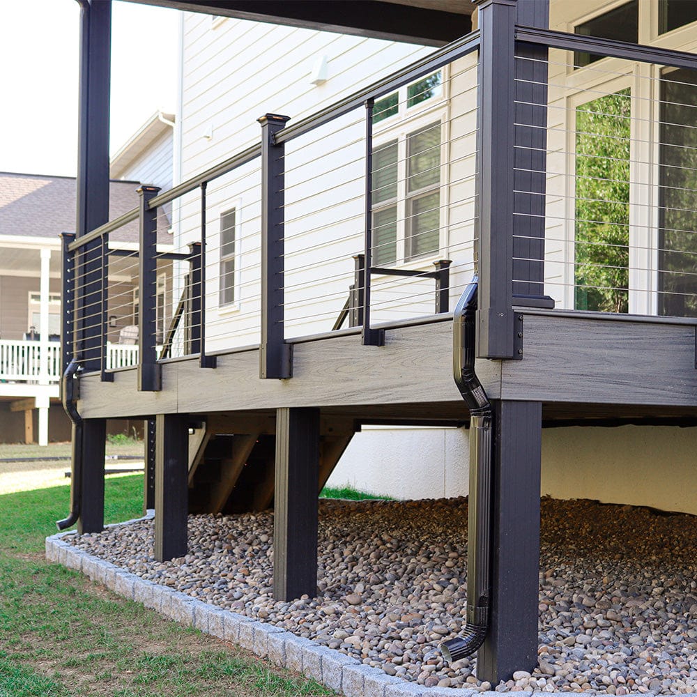 Keylink Cable Railing Posts - Fascia Mount Keylink Fascia Mount Post for 36" Horizontal Cable